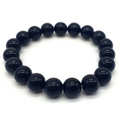 Bracelet Onyx Noir perles 10mm