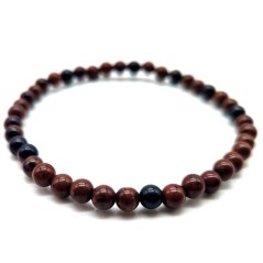 Bracelet Obsidienne Mahogany perles 4mm