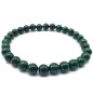 Bracelet 'Dark' Malachite 'AA' perles 6mm