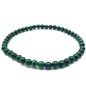 Bracelet 'Dark' Malachite 'AA' perles 4mm