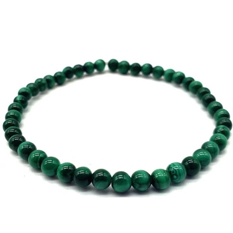 Bracelet 'Light' Malachite 'AA' perles 4mm