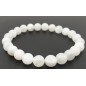 Bracelet Pierre de Lune Blanche 'AA' perles 8mm