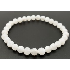 Bracelet Pierre de Lune Blanche 'AA' perles 6mm