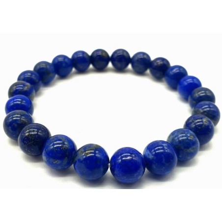 Bracelet Lapis Lazuli 'AA' perles 8mm