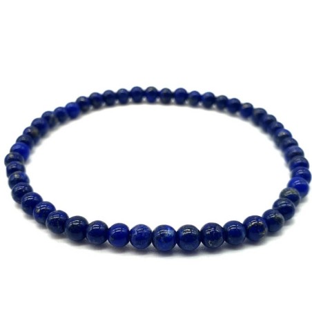 Bracelet Lapis Lazuli 'AA' perles 4mm