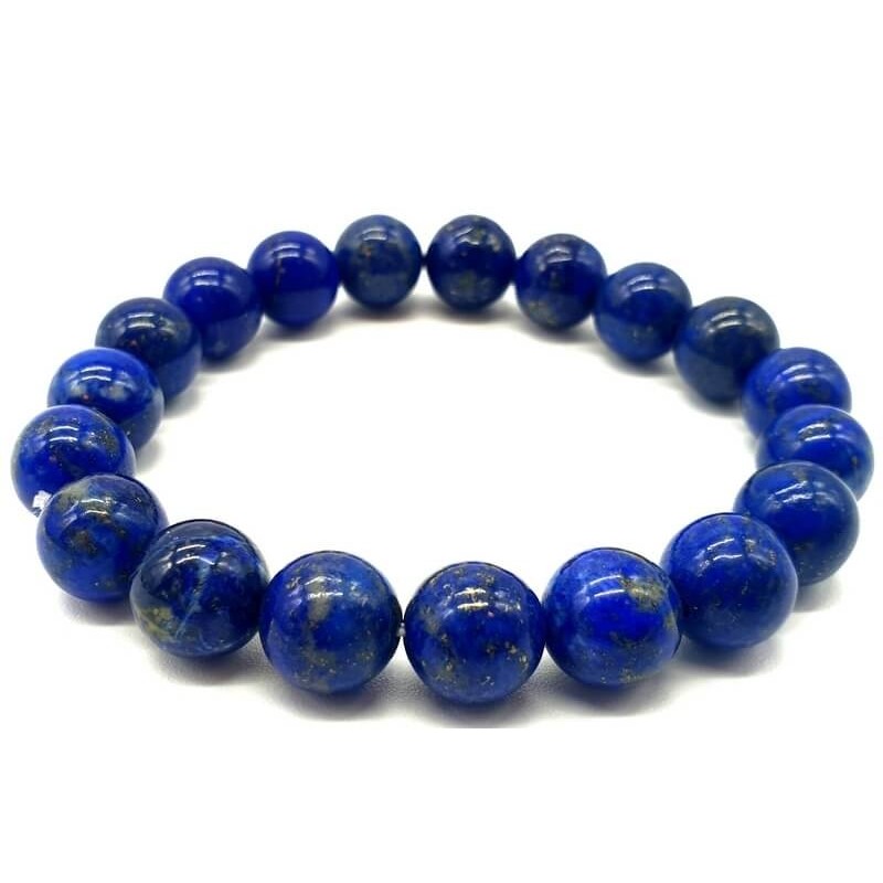 Bracelet Lapis Lazuli 'AA' perles 10mm