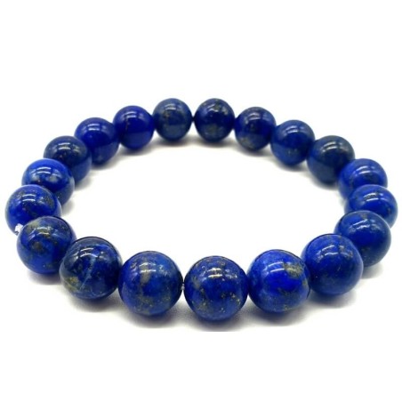 Bracelet Lapis Lazuli 'AA' perles 10mm