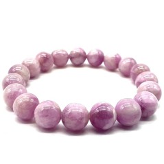 Bracelet Kunzite perles 10mm