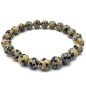 Bracelet Jaspe Dalmatien perles 8mm