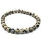 Bracelet Jaspe Dalmatien perles 6mm