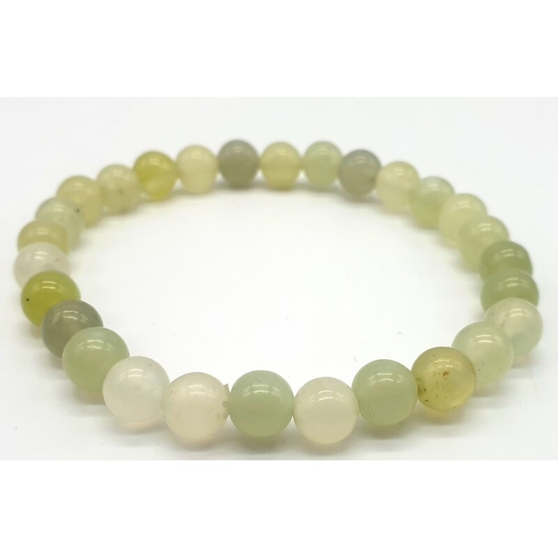 Bracelet Jade Verte perles 6mm