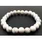 Bracelet Howlite Blanche perles 8mm