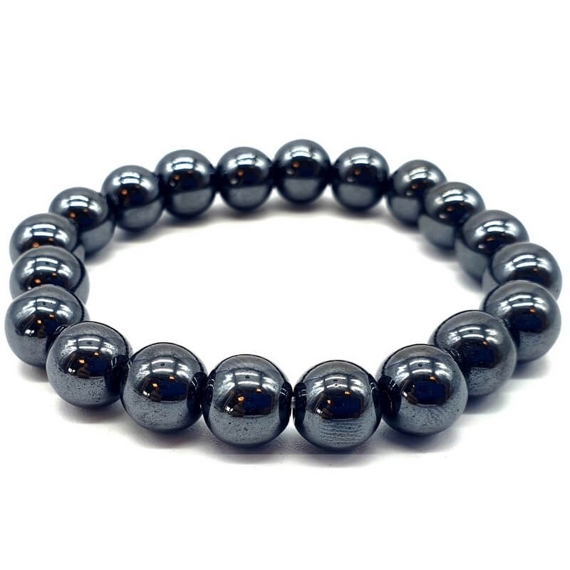 Bracelet Hématite perles 10mm