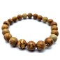 Bracelet Bois Fossile perles 8mm