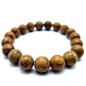 Bracelet Bois Fossile perles 10mm