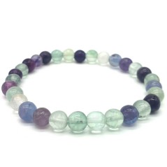 Bracelet Fluorite perles 6mm