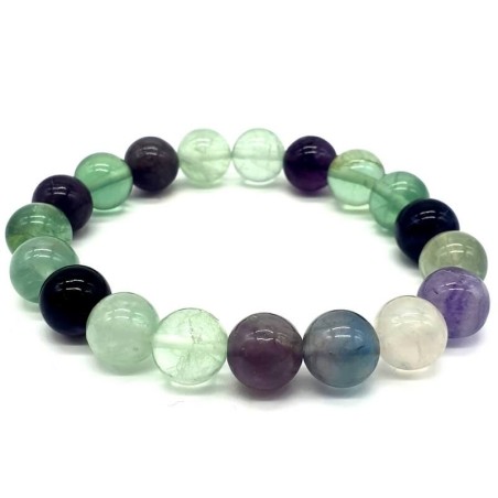 Bracelet Fluorite perles 10mm