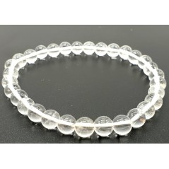 Bracelet Cristal de Roche perles 6mm