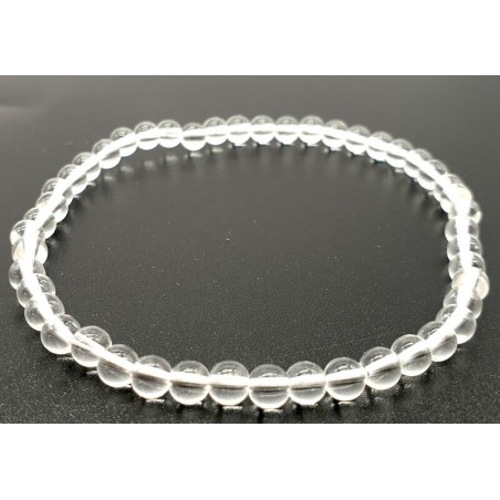 Bracelet Cristal de Roche perles 4mm