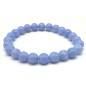 Bracelet Calcédoine Bleue  perles 8mm