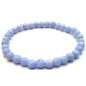 Bracelet Calcédoine Bleue  perles 6mm