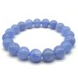 Bracelet Calcédoine Bleue perles 10mm