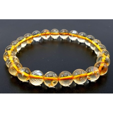 Bracelet Citrine Naturelle perles 8mm