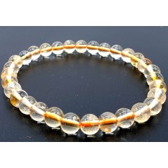 Bracelet Citrine Naturelle perles 6mm