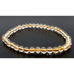 Bracelet Citrine Naturelle perles 4mm