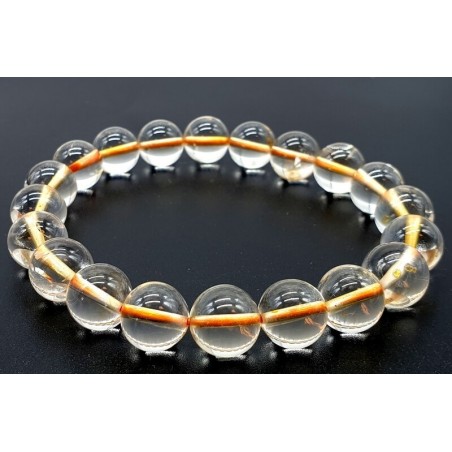 Bracelet Citrine Naturelle perles 10mm