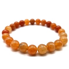 Bracelet Aventurine Orange perles 8mm