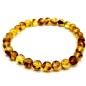 Bracelet Ambre Claire perles 6mm