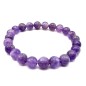 Bracelet 'Purple Light' Améthyste Perles 8mm