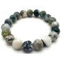 Bracelet Agate Arbre perles 10mm