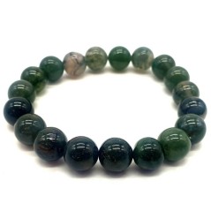 Bracelet Agate Mousse perles 10mm