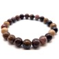 Bracelet Agate Fossile perles 8mm