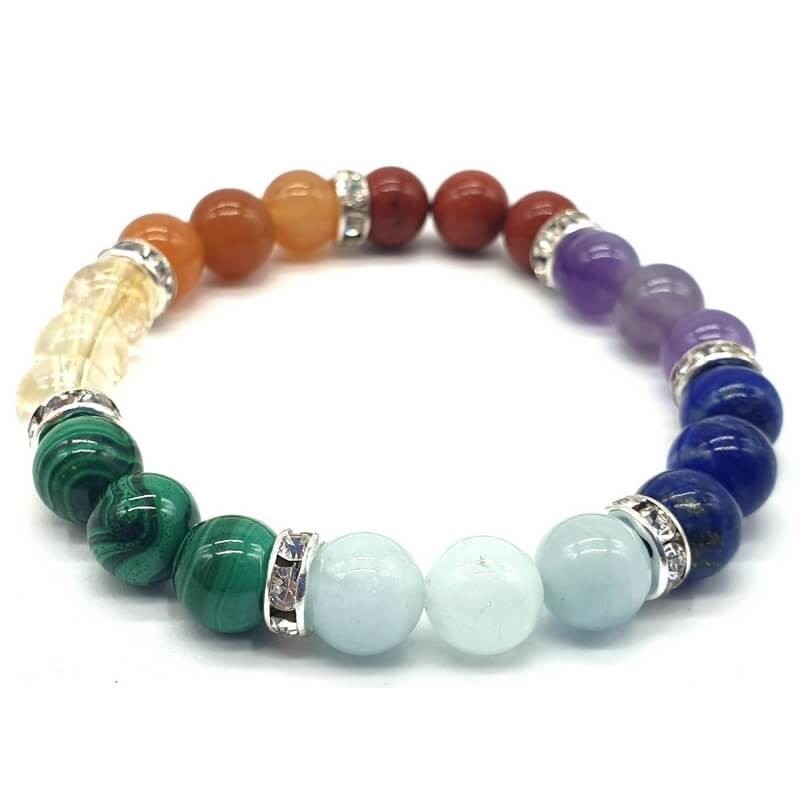 Bracelet 7 Chakras PREMIUM 3-Mix perles 8mm