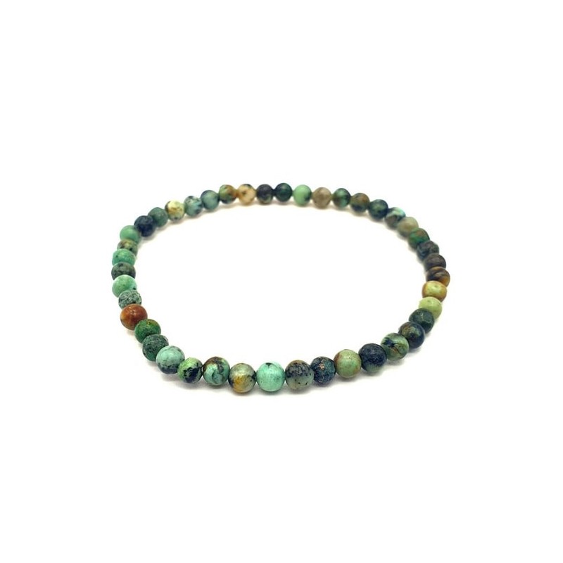 Bracelet Turquoise Africaine perles 4mm