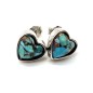 Boucles d'oreilles Argent 925 Turquoise Coeur