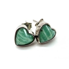 Boucles Doreilles Argent 925 Amazonite Cur