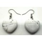 Boucles d'oreilles Cur Howlite 4cm