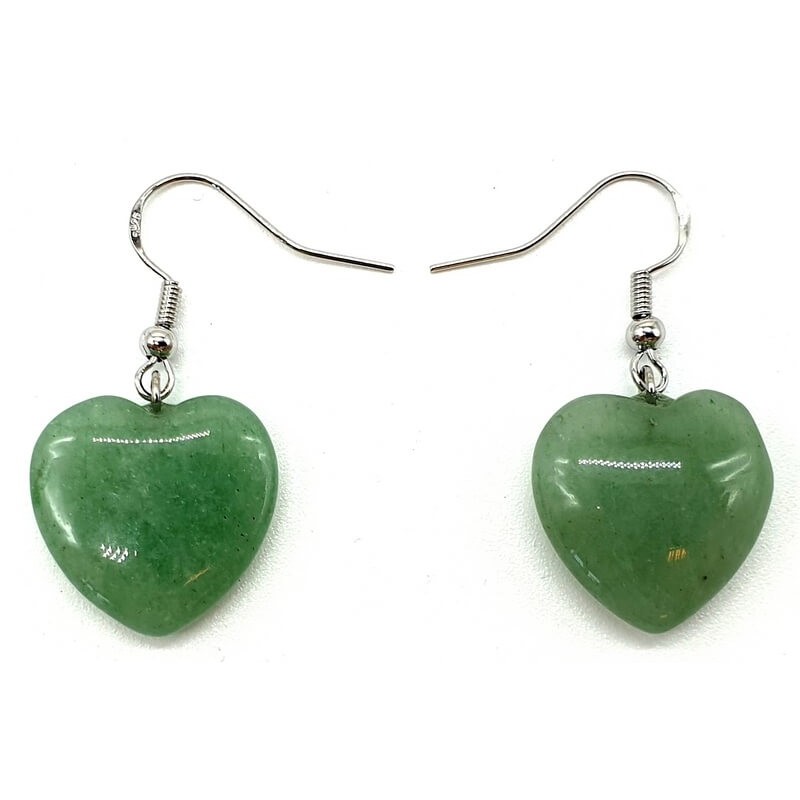 Boucles d'oreilles Cur Aventurine 4cm