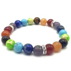 Bracelet 7 chakras 1-mix perles 8mm