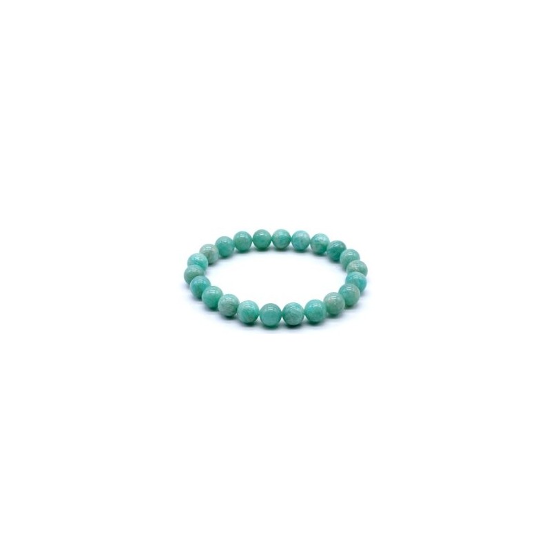 Bracelet Amazonite perles 8mm