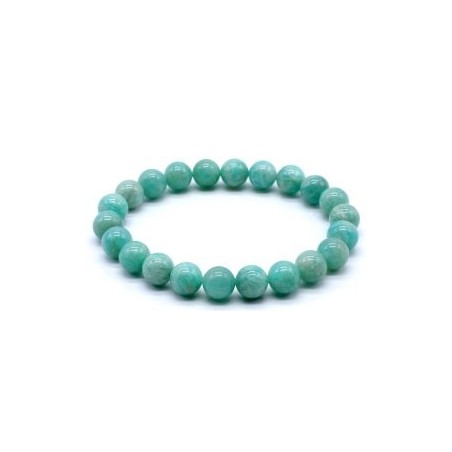 Bracelet Amazonite perles 8mm