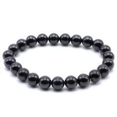 Bracelet Spinelle Noire perles 8mm