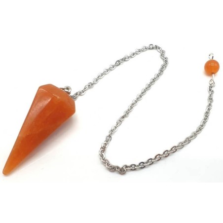 Pendule Aventurine Orange – Pierre de Vitalité & Radiesthésie