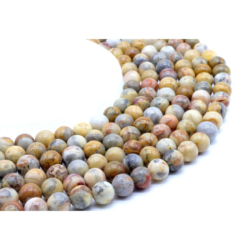 Fil de Perles Agate Crazy Lace