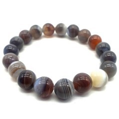 Bracelet Agate Bostwana perles 8mm