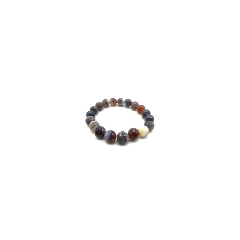 Bracelet Agate Bostwana perles 8mm